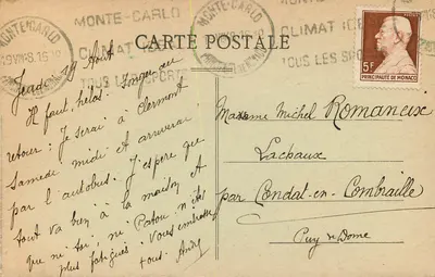 Monte-Carlo — Brzeg Morza — Ogólny widok w kierunku Menton i Włochy — n°105 — Rewers