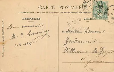 Monte-Carlo - Casinó en Tuinen — Artistieke Collectie, Uitgave Giletta, fot., Nizza, n°725 — Achterkant