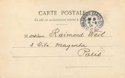 Monte-Carlo — Kasyno i ogrody — Wydawnictwo Gilelta, fot., Nice, n°725 — Rewers