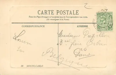 O Casino — Monte-Carlo — Editor L.L. n°39 — Verso