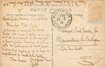 Monte-Carlo — Boulingrin i ogrody kasyna — Rostan & Reneaud, wydawcy — Rewers