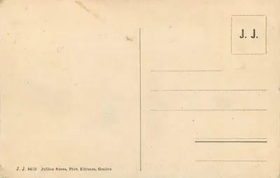 Pałac Książęcy w Monako — J. J. 9459 — Jullien bracia, Fot. Wydawcy, Genewa — Rewers
