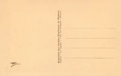 Monako — Ogród Eksotyczny — seria 3, wydawnictwo Grimaldi — Rewers