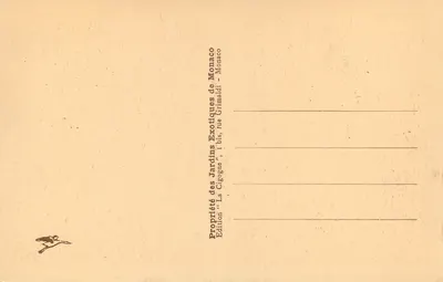 Mônaco - Jardins Exóticos — Edição Grimaldi — Verso
