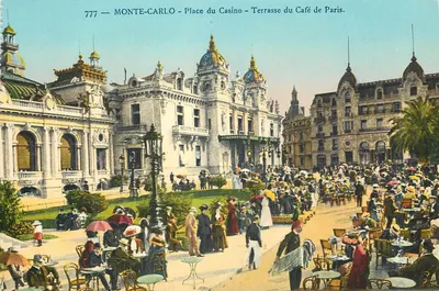 Monte-Carlo - Place du Casino - Terrasse do Café de Paris — Edição Giletta Phot. Nice, n°777