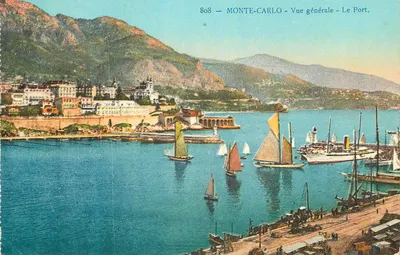 MONTE-CARLO - Vista geral - O Porto. — Edição Giletta Phot. Nice, n° 808