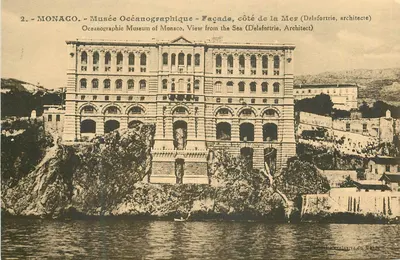 Mônaco - Museu Oceanoográfico - Fachada, lado do Mar (Delsfortrie, arquiteto)