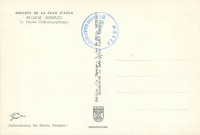 O Museu Oceanoográfico — Mônaco — Edições IRIS — Verso