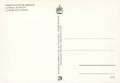 Palácio do Príncipe — Muda da Guarda — Edições MAR — Verso