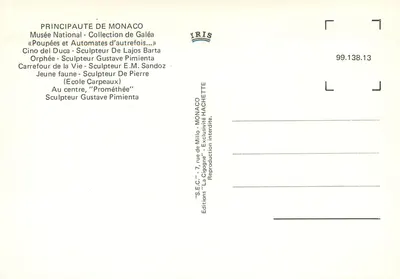 Museu Nacional — Coleção de Galéa — Editor IRIS — Verso