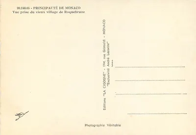La Gigogne — Widok starego miasteczka Roquebrune — Wydawnictwo Prawdziwe — Rewers