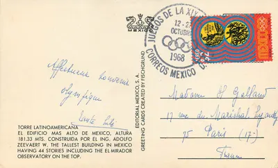 Torre Latinoamericana — mais alto prédio de México — Editora Editorial México, S.A. — Verso