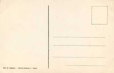 Nápoles - Certosa de S. Martino - O Poço — editor Ediz. E. Ragozino — Verso
