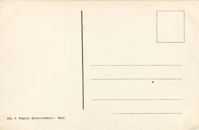 NAPOLI - Kościół Świętego Jana Fappagody — wydawca E. Ragozino, Galeria Umberto I — Rewers
