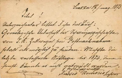 Chur — Correspondência — Carta-correspondência dupla de 5 centavos — Verso