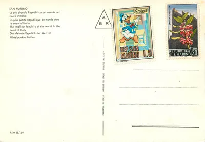 San Marino — A menor República do mundo no coração da Itália — RSM 88/150 — Verso