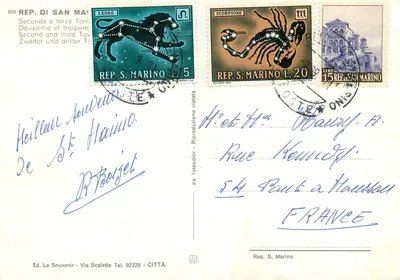 Castle of San Marino — Republic of San Marino — Publisher La Souvenir — Back