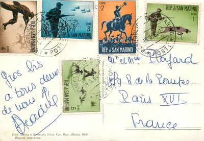 Castelo de Montegiordano — San Marino — Ediz. Antica e Premiata Ditta Cav. Rag. Alfredo Reffi — Verso