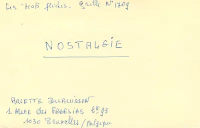Hôtel Fléchés — Nostalgie — Belgia-Jakość B73 — Rewers