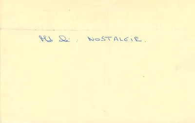 Bruxelas — carta postal belga com selo de 13ct e texto 'NOSTALGIE' — editor B78 — Verso