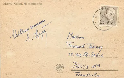Malmöhus slott — Museu — editor Pressbyran — Verso