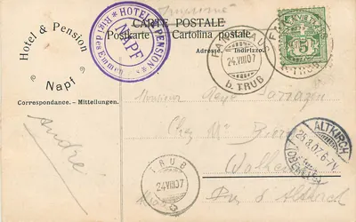 Widok na Berneralpy z Napf — Hotel & Pension Napf, Emmentaler Alpy — JTG, nr 01 — Rewers
