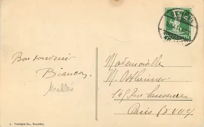 Łódź na Lac Léman — 1618 — Phototypie Co., Neuchâtel — Rewers