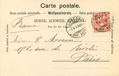 Axenstrasse — estrada aberta nas rochas — editor desconhecido, n° 4862 — Verso