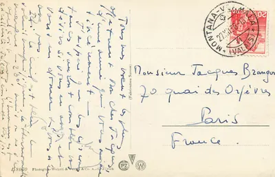 Esportes de esqui. Salto em rotação — Photoglich-Wehrli & Co. A.-G. Zürich, n° 48050 — Verso