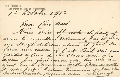 Ilha de Salagnon — As Dentes do Meio-Dia e o Grammont — Editor: A. Scherrer, Lausanne — Verso