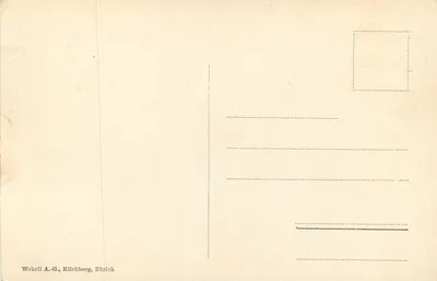 Gotthard-Furka, die Teufelsbrücke — ponte de pedra sobre um rio torrentoso — editor Wehrli A.-G., Kilchberg, Zurique, n° 2322 — Verso