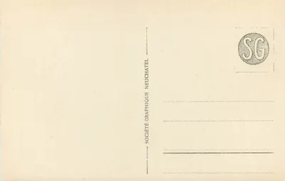 Poin de Sucre 2901 m. — Statua św. Bernarda z Menthon w zimie — Spółka Graficzna Neuchâtel — Rewers