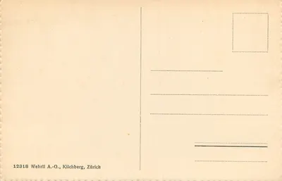 Les Schöllenen in de winter — uitgever Wehrli A.-G., Kilchberg, Zürich — serie-nummer 12318 — Achterkant