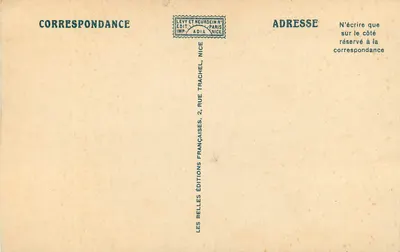 Vila sobre a ilha do Lago Léman — vista panorâmica com cisnes — Adia, n° 2054 — Verso