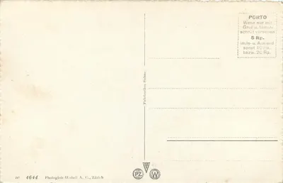 Wyspa Świętego Piotra — panoramica z zasnieżonymi górami — Photoglob-Wehrli A. G., Zurych — Rewers