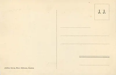Glacier de Trient i Pointe d'Orny — J.J. 7641 — Jullien bracia, Genewa — Rewers