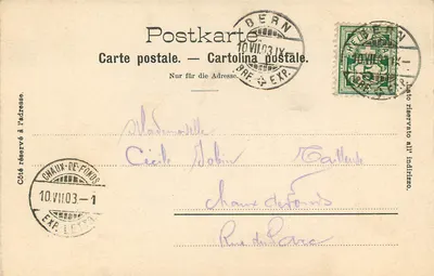 Bern. Rathaus i kościół katolicki. — Wydawca nieznany, nr 1172. — Rewers