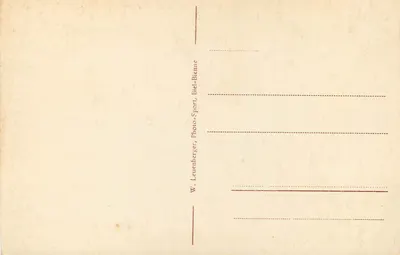 Biel - Bienne. Pavillon — widok z pałacu na jeziorze z dwiema osobami — W. Leutenberger, Biel-Bienne — Rewers