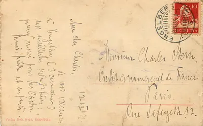 Engelberg, Hahnen, Spannörter und Tilhis — Verlag Rob Hess, n° 504 — Verso