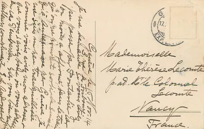 Genève — Jle J. J. Rousseau et Hôtel des Bergues — éditeur J. J. Rousseau, n° 2081 — Rückseite
