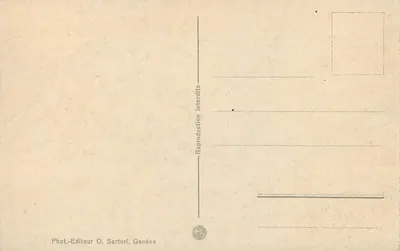 Genewa. Przylądek — nabrzeża i Wyspa Mont-Salève — Fot. Wydawca O. Sartori, n°1509 — Rewers