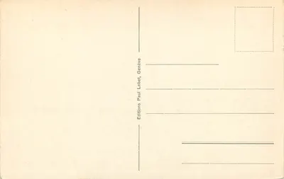 Genebra — Quai des Eaux-Vives — Éditions Paul Lebèt — Verso