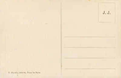Panorama des Sees Léman — J. J. 4348 — Verlag J. J. — Rückseite