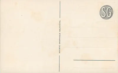 Genebra - Ponte da Coulouvrenière e Montanha Branca — Sociedade Gráfica Neuchâtel, n°63 — Verso
