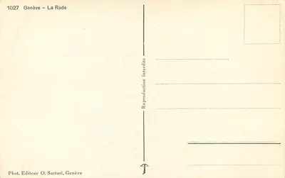 Ginevra — La Rada — Editore O. Sartori, Ginevra, n° 1027 — Verso