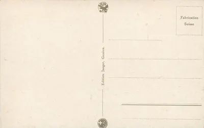 Genève - Quai du Mont-Blanc et Vue sur la Ville — Édition Jaeger, Genève — Verso