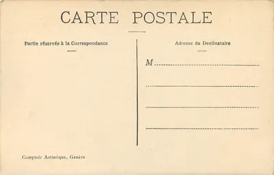 Genève — Rue du Mont-Blanc — Comptoir Artistique, Genève, n°56 — Achterkant
