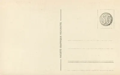 Hospice du Grand St-Bernard — pies i jego potomstwo — Société Graphique Neuchâtel, n°2183 — Rewers