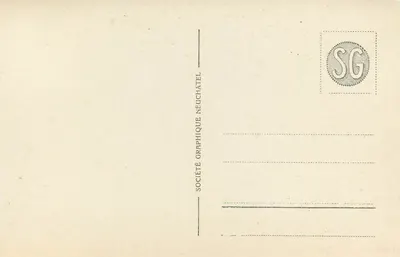 Hospicjum Grande Saint-Bernard — Chór kościoła — Société Graphique Neuchâtel n°2159 — Rewers