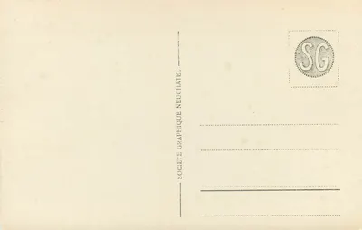 Hospicjum Świętego Bernarda — widok panoramiczny — Wydawnictwo Graficzne Neuchâtel, nr 2177 — Rewers